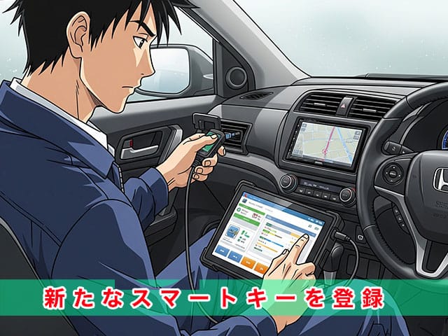 クラシトキーは新たなスマートキーを現地で登録します