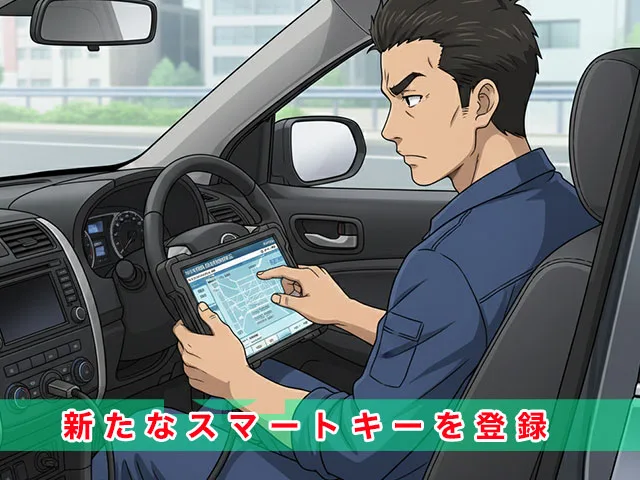 クラシトキーは新たなスマートキーを現地で登録します