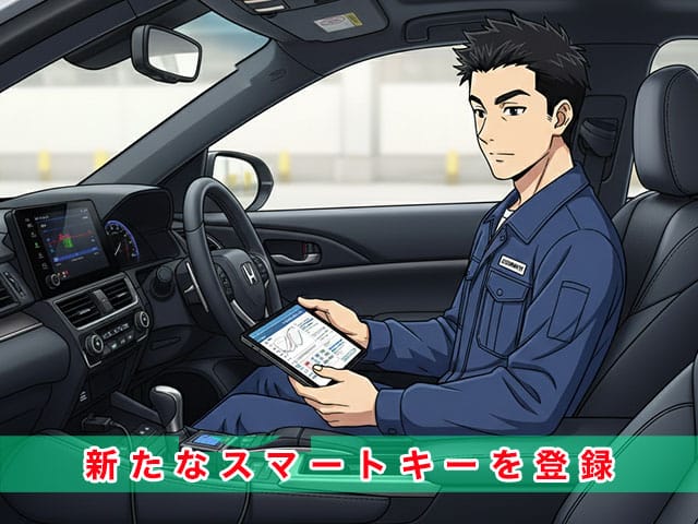 クラシトキーは新たなスマートキーを現地で登録します