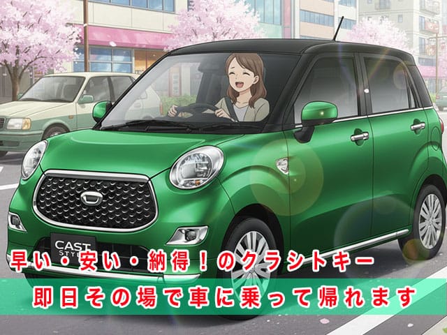 キャストのスマートキー復旧は、早い・安い・納得！のクラシトキーにお任せ下さい