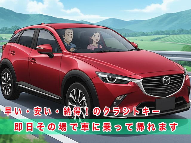 CX-3のスマートキー復旧は、早い・安い・納得！のクラシトキーにお任せ下さい