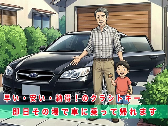 4代目レガシィのスマートキー復旧は、早い・安い・納得！のクラシトキーにお任せ下さい