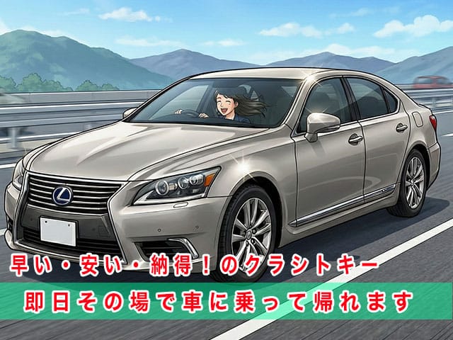 レクサスLS40系後期型のスマートキー復旧は、早い・安い・納得！のクラシトキーにお任せ下さい