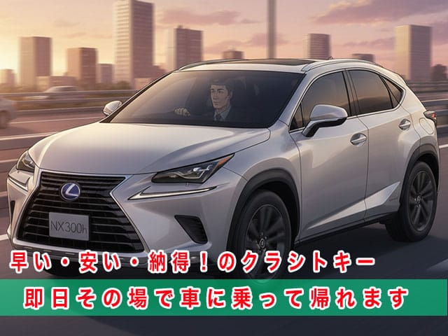 レクサスNX10系のスマートキー復旧は、早い・安い・納得！のクラシトキーにお任せ下さい