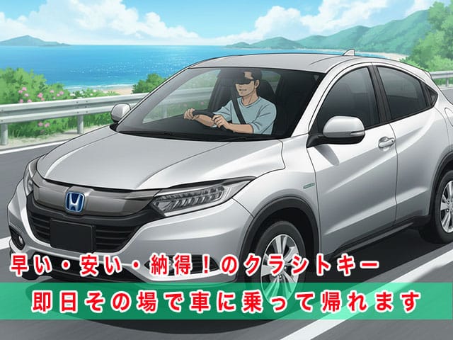 ヴェゼル（RU系）のスマートキー復旧は、早い・安い・納得！のクラシトキーにお任せ下さい