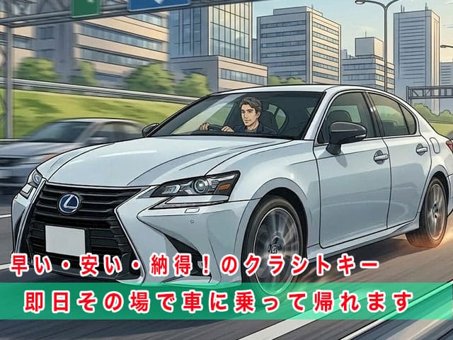 レクサスGS（10系）のスマートキー復旧は、早い・安い・納得！のクラシトキーにお任せ下さい