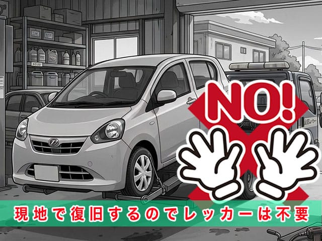 ミライース（LA300系）のスマートキー紛失時、現地で復旧するのでレッカーは不要です